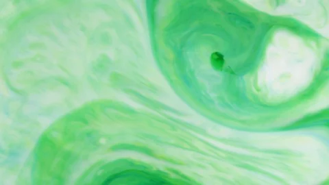 Acrylic texture with green marbling background Video stock 92918925
