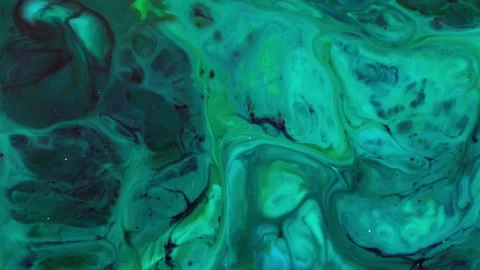 Acrylic texture with green marbling background Stock-Footage 137814493
