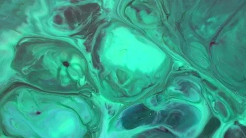 Acrylic texture with green marbling background Video stock 143957319