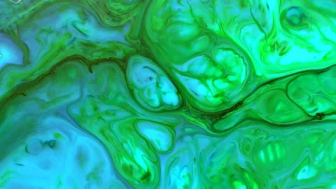 Acrylic texture with green marbling background Stock-Footage 145273502