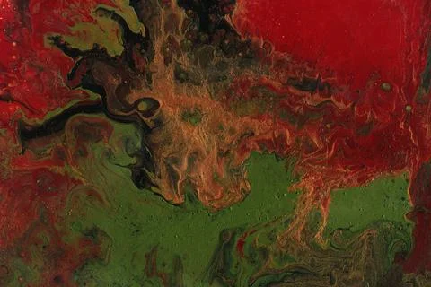 Acrylic texture made in fluid pour technique. Foto stock