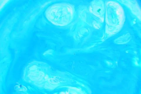 Acrylic texture with marble pattern, blue marbling background Stock Photos