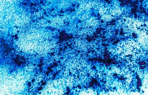 Acrylic texture with marble pattern, blue marbling background Stock Photos