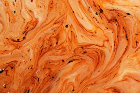 Acrylic texture with marble pattern, brown marbling background Stock Photos