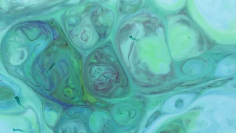 Acrylic texture with marbling green  background Stock Footage 93877508