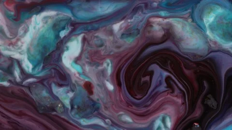 Acrylic texture with marbling mixed blue background Stock Footage 137415209