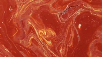 Acrylic texture with red marbling background Video stock 85990451