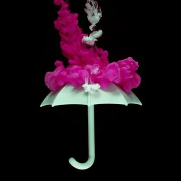Acryllic color dissolving in water Stock Photos