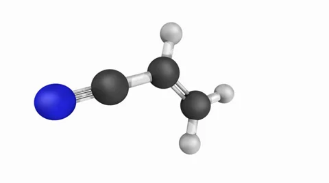 Acrylonitrile molecule, polyacrylonitrile (pan) and abs plastic (acrylonitril Stock Footage 32167363