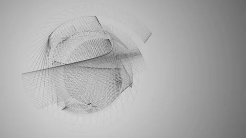 Acstract composition, black lines. Stock Footage 77435399