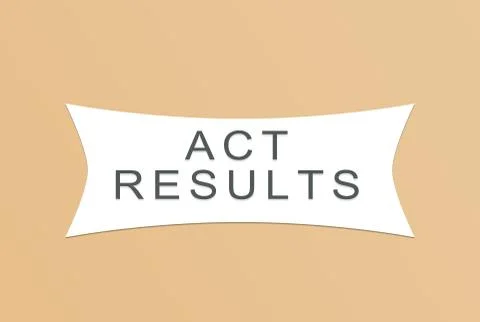 ACT, American College Testing Program or American College Test results for nt Illustrazione stock