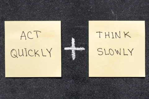 Act and think Stock Photos