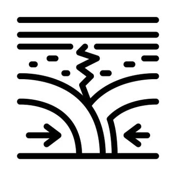 Act earthquakes to soil icon vector illustration Stock Illustration