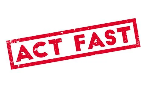 Act Fast rubber stamp Stock Illustration