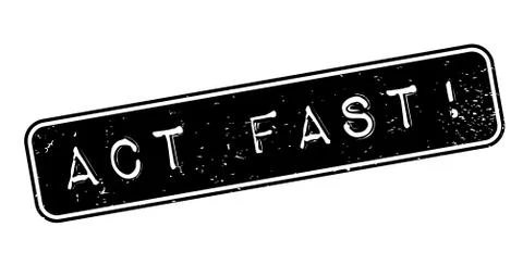 Act fast rubber stamp Stock Illustration