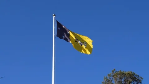 ACT Flag slomotion 4k Stock Footage 97971815