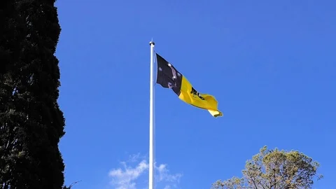 ACT Flag slow motion Stock Footage 97924141