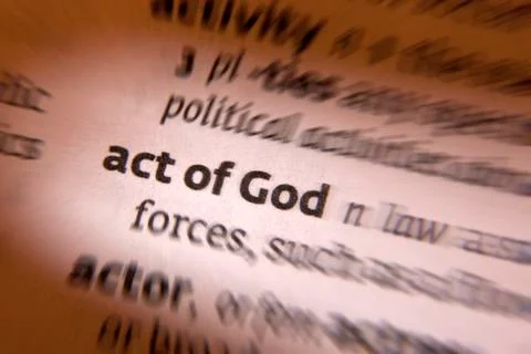 Act of God - Dictionary Definition Stock Photos