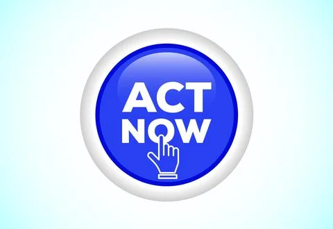 Act now button. Suitable for mobile app, and website UI design. Stock Illustration