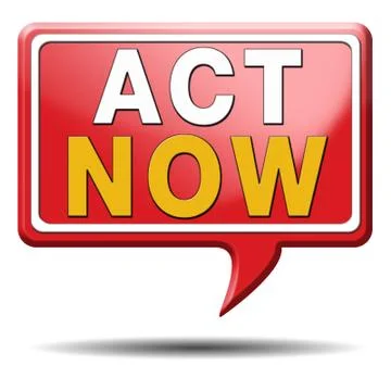 Act now Stock Illustration