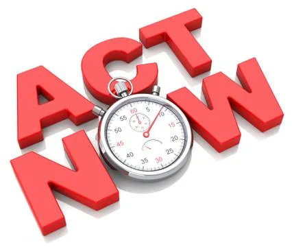 Act now Stock Illustration