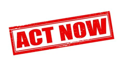 Act now Stock Illustration
