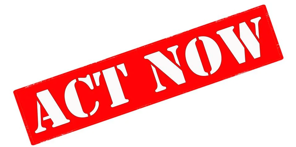 Act now Stock Illustration