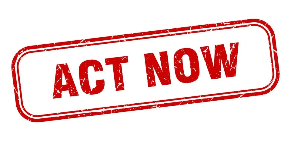 Act now Stock Illustration