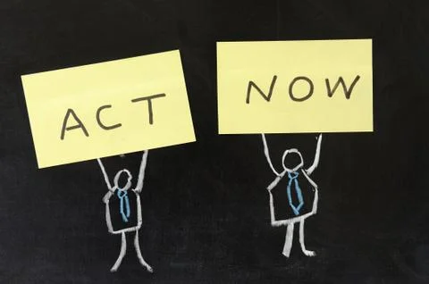 Act now Stock Photos