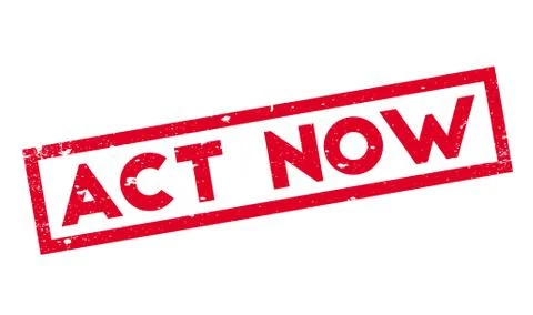 Act Now rubber stamp Stock Illustration