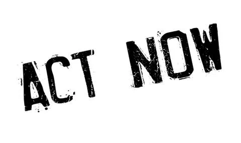 Act Now rubber stamp Stock Illustration