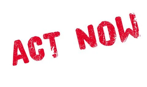 Act Now rubber stamp Stock Illustration