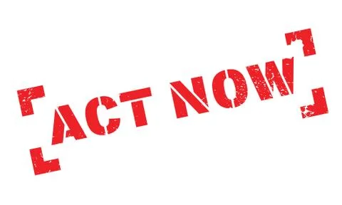 Act Now rubber stamp Stock Illustration