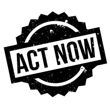 Act Now rubber stamp Stock Illustration