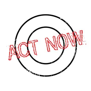 Act Now rubber stamp Stock Illustration