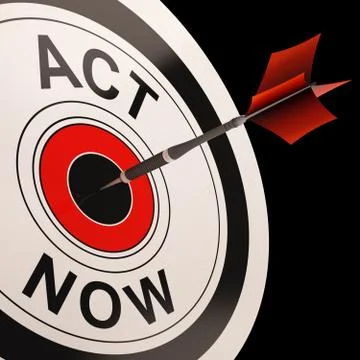 Act now shows urgency to react イラスト素材