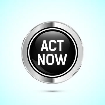 Act Now web button icon design, Act Now Sign Stockillustratie