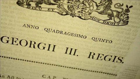 Act of Parliament, 1805 Stock Footage