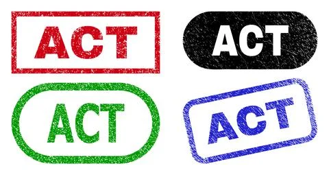 ACT Rectangle Watermarks with Unclean Surface Stock Illustration