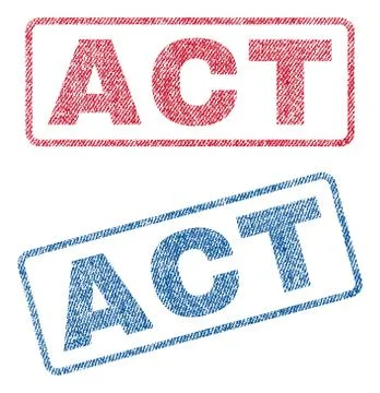 Act Text Textile Seal Stamp Watermarks Ilustración de archivo