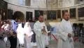 Act of worship in Church of the Nativity in Bethlehem, Israel HD Footage