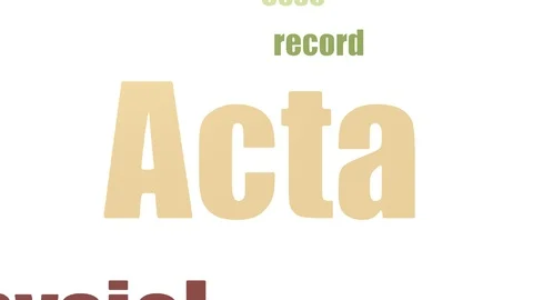 Acta Tagcloud Animated Isolated Stock Footage 107225769