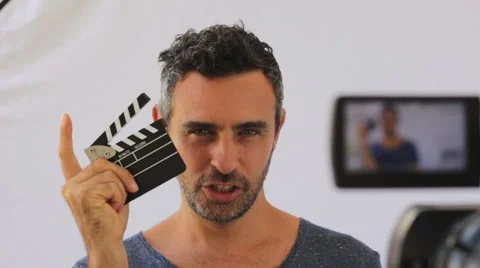 Acting class student flirting with the camera Stock Footage 40523162