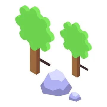 Acting scene trees icon isometric vector. Event actor イラスト素材