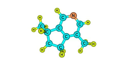 Actinidine molecular structure isolated on white Stock Illustration