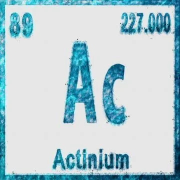 Actinium Chemical Element Blue on White Stock Illustration