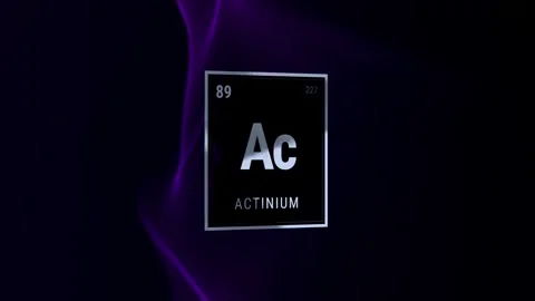 Actinium Chemical Element Periodic Table Symbol Graphic Background 库存影片 336359324