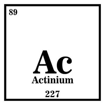 Actinium Periodic Table of the Elements Vector illustration eps 10 스톡 일러스트