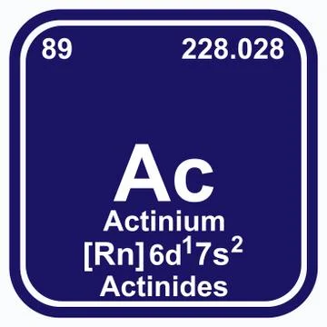 Actinium Periodic Table of the Elements Vector illustration eps 10 스톡 일러스트