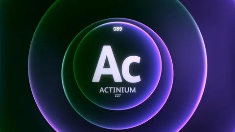 Actinium Periodic Table Science Content Title Design Illustration Background Stock Illustration
